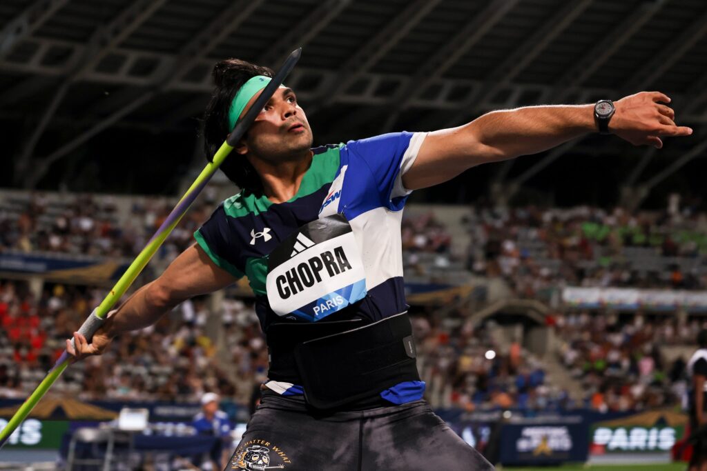 Neeraj Chopra in action in Paris (Image: Wanda DL)